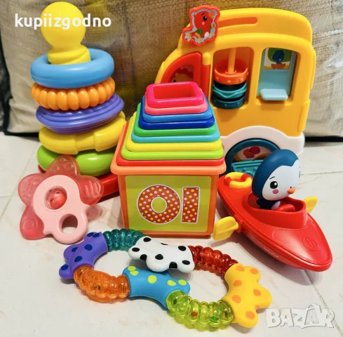 Сет от 6 различни PVC бебешки играчки