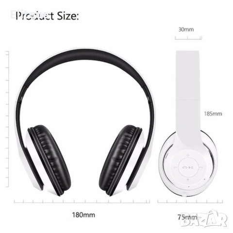 Безжични Bluetooth слушалки P47, Bluetooth 4.2+EDR, Вграден микрофон, MicroSD слот, MP3 плеър, снимка 8 - Друга електроника - 54352449