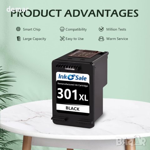 INK E-SALE 301XL Черни касети с мастило, преработени за HP 301, снимка 4 - Консумативи за принтери - 42523012