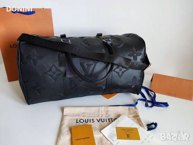 Louis Vuitton Пътна чанта, фитнес чанта, уикенд чанта, кожа, снимка 7 - Чанти - 49256883