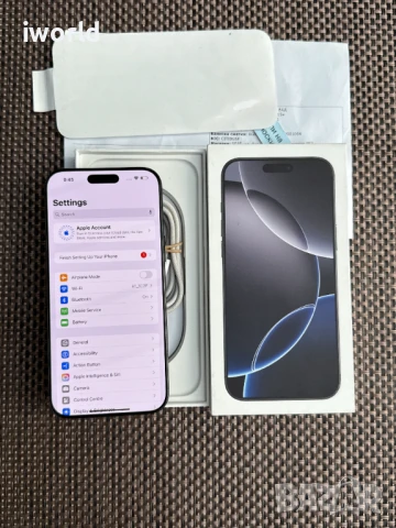 НОВ❗️24МЕС ГАР❗️iPhone 16Pro MAX❗️ Лизинг от 75лв/м Black Titanium ❗️100% Батерия❗️256гб ❗️, снимка 5 - Apple iPhone - 51402332