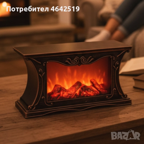 Декоративна LED камина с реалистичен ефект на пламък и жарава, снимка 5 - Декорация за дома - 52337416