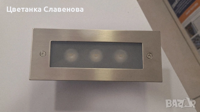 Правоъгълно LED осветително тяло за земя или тротоар 3W