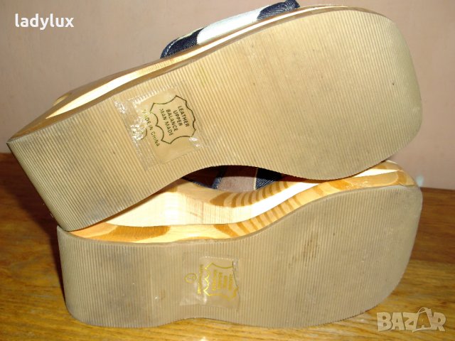 SODA, дървена платформа и ест. кожа, 37-ми номер. Код 1061, снимка 9 - Сандали - 29337918