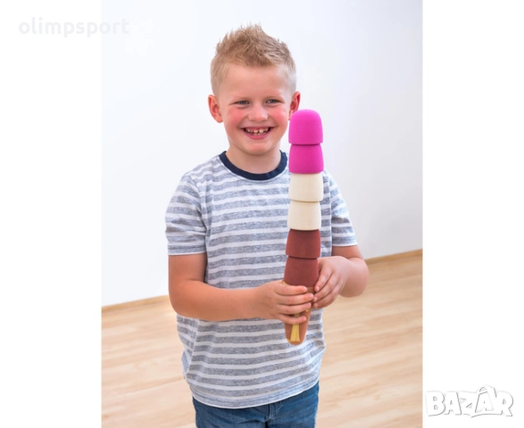 Балансираща игра Сладоледена кула 2 кофички за сладолед и 12 топки. , снимка 4 - Играчки за стая - 52182808