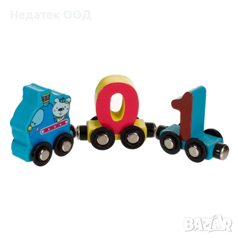 Магнитно дървено влакче с номерирани вагони, снимка 2 - Игри и пъзели - 40264818