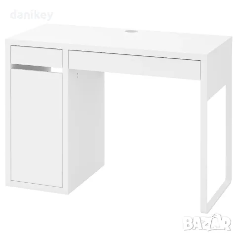 Бяло компютърно бюро IKEA MICKE (105х50 см) – Сглобено, за гр. Пловдив