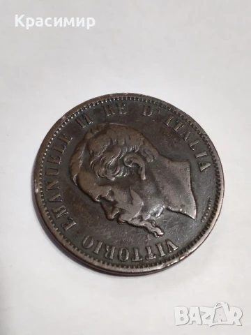 10 Чентесими 1866 г., снимка 5 - Нумизматика и бонистика - 51142179