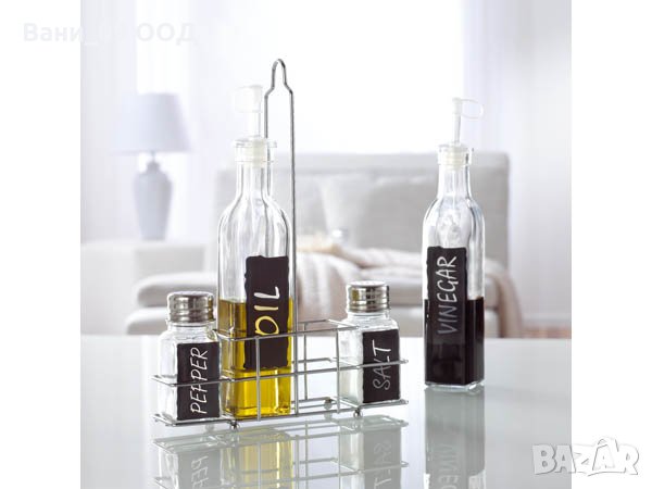 Оливерник 5 части стъкло/неръждаема стомана, снимка 2 - Аксесоари за кухня - 31135198