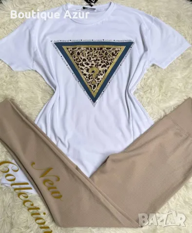 дамски комплекти тениска и клин , снимка 3 - Комплекти - 50332258