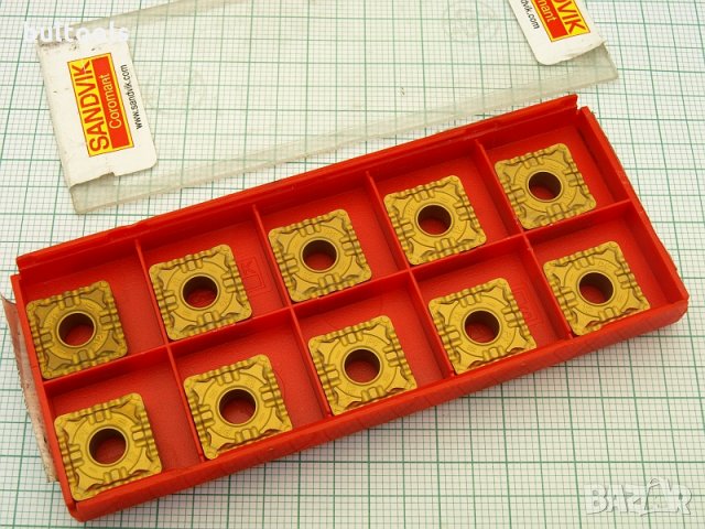 10бр. твърдосплавни пластини SNMG 120412 PF SANDVIK, снимка 2 - Други инструменти - 35606855