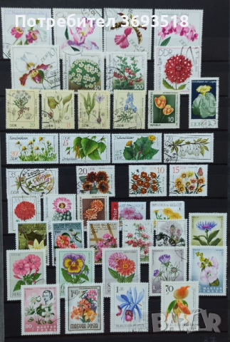 Пощенски марки/цветя/260 бр .