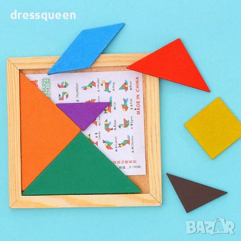 3574 Танграм пъзел от 7 части, снимка 4 - Други - 37773182