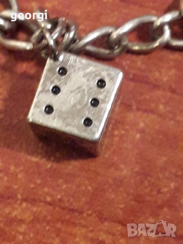 Немска сребърна гривна с талисмани, снимка 6 - Колекции - 31247549