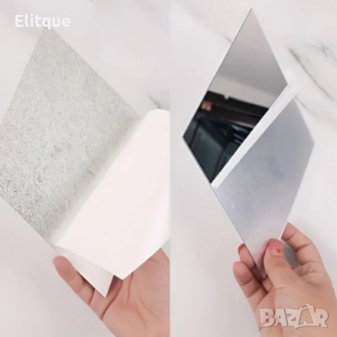 Огледални стикери за стена 32 броя – Лесен начин да преобразиш дома си с модерна елегантност, снимка 6 - Други - 52853474