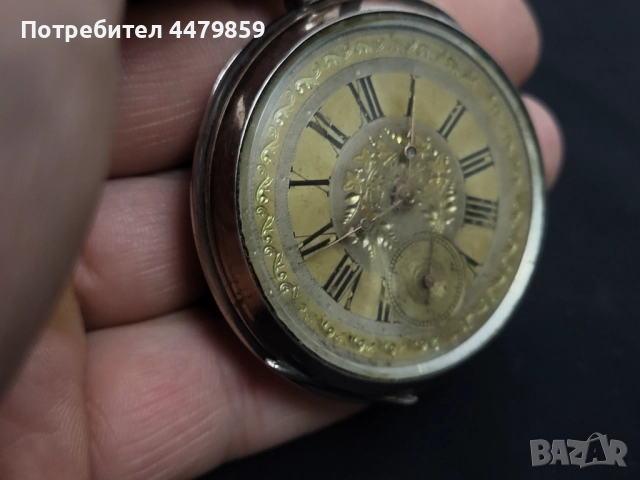 Сребърен джобен часовник , снимка 3 - Джобни - 51868536