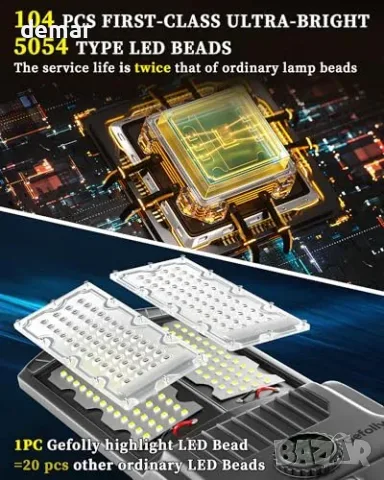 Соларна улична LED лампа Gefolly SL-10100W с IP67, снимка 3 - Соларни лампи - 55806881