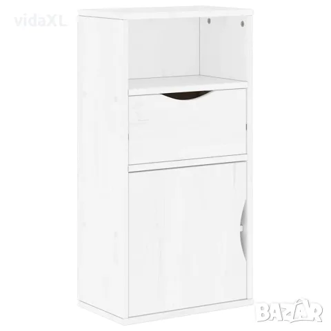 vidaXL Страничен шкаф с чекмедже ODDA White 40x24x79 cm, снимка 1 - Бюфети - 56147511
