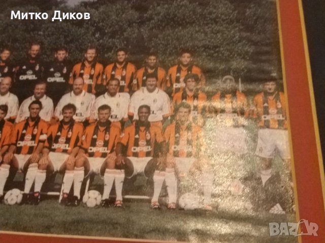 Милан 1998-1999г. фотос в рамка с размер 367х280мм, снимка 7 - Футбол - 42797241
