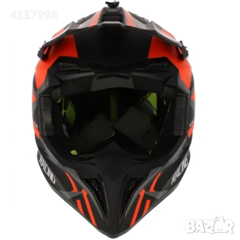 Каска мото крос, 127, M, BLACK ORANGE 2, снимка 2 - Аксесоари и консумативи - 50054884