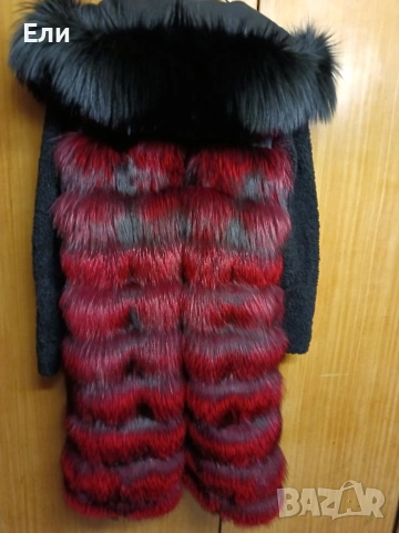 Палто лисица естествен косъм , снимка 4 - Палта, манта - 53227643