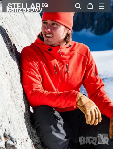 stellar equipment guide merino mid hood - мъжко мерино горнище 18% лана-меринивул