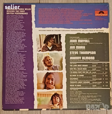 John Mayall ‎– The Turning Point Издание 🇺🇸 USA 1969г-Първа преса Стил:Blues Rock, Harmonica Blues, снимка 2 - Грамофонни плочи - 53136101