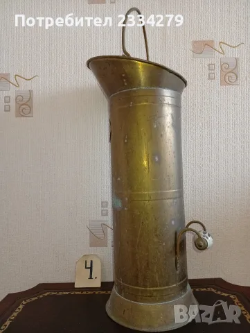 Стара медна лейка, кофи към камина и други, голяма медна ваза, снимка 18 - Антикварни и старинни предмети - 55383056