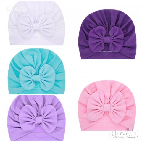 Бебешка шапка с панделка 6-12м
