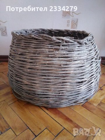 Дървен кош,стар ръчно изплетен от ракита , снимка 5 - Антикварни и старинни предмети - 37689191