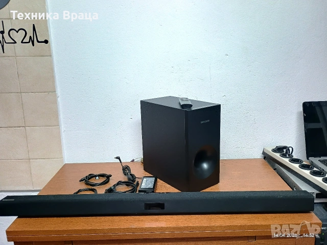 Саундбар със субуфер Samsung HW-J355. Като нов! Изпращам видео. 