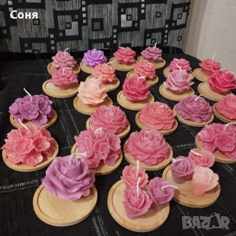 Восъчни свещи - цветя и рози , снимка 16 - Подаръци за жени - 53135924