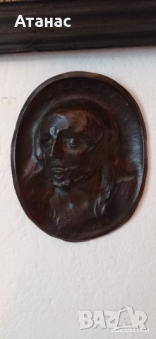 Медна апликация Главата на Йоан Кръстител , снимка 2 - Картини - 44459867