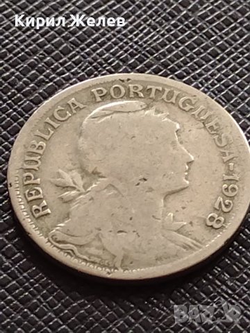 СРЕБЪРНА МОНЕТА 50 сентавос 1928г. Португалия УНИКАТ за КОЛЕКЦИОНЕРИ 30352, снимка 2 - Нумизматика и бонистика - 40150523