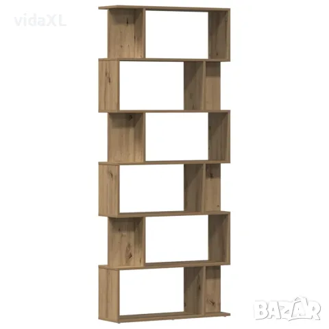 vidaXL Библиотека, дъб артизан, 80x24x192 см, инженерно дърво