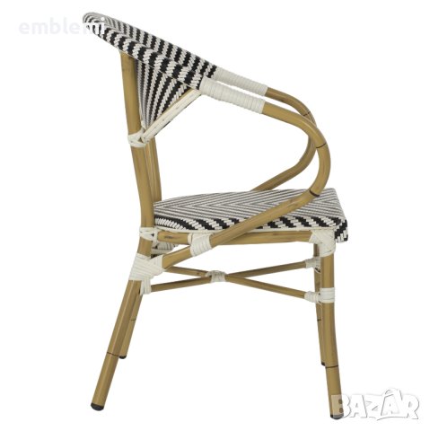 Стол трапезен градински HM5861.01 BAMBOO LOOK Черен, снимка 4 - Столове - 44275372