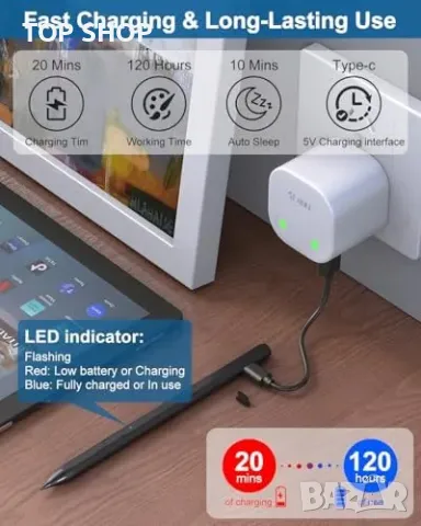 Нов Сензитивен стилус за рисуване писане Chromebook Amazon Fire Max 11, снимка 3 - Друга електроника - 49567127
