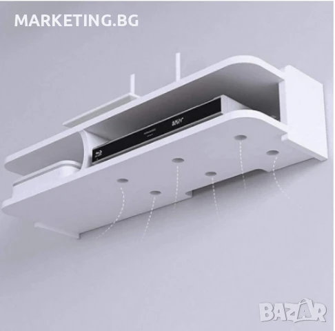 Стенен органайзер GREATON – за Wi-Fi рутер, дистанционно управление и други аксесоари, снимка 4 - Други стоки за дома - 50580124