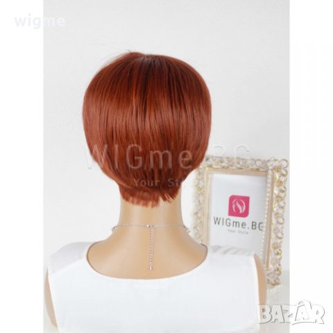 Къса рижава перука с бретон Лин, снимка 3 - Аксесоари за коса - 34355506