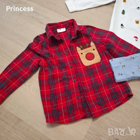 Коледни ризи 92 и 98 размер, снимка 2 - Детски ризи - 51986387