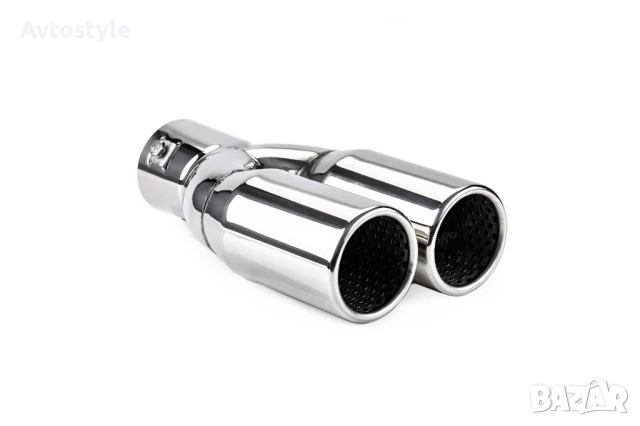 Хром накрайник Amio двоен, снимка 1