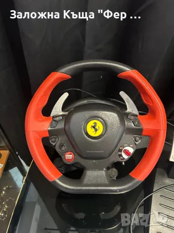 Волан с педали Ferrari Thundermaster, снимка 2 - Джойстици и геймпадове - 49891413