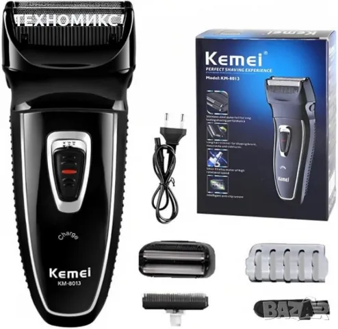 Тример за мъже Kemei KM-8013 с миеща се глава, Черен, снимка 10 - Друга електроника - 49494716