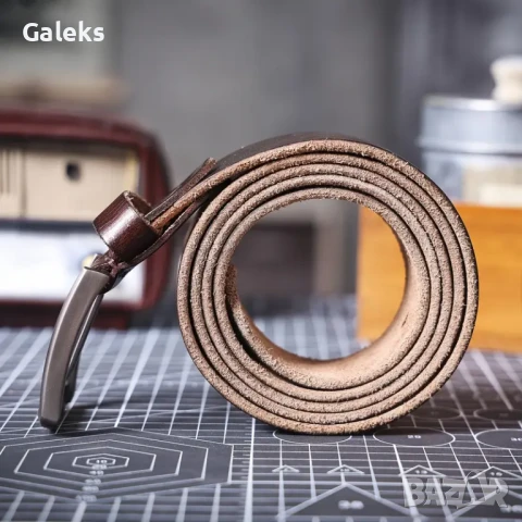 Истински* Мъжки спортни кожени колани DOOPAI" /Черна и Кафява върхова кожа!, снимка 14 - Колани - 50916539