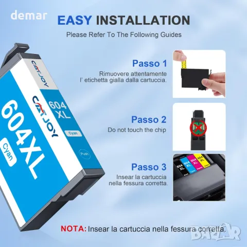 Касети с мастило CATJOY 604XL за Epson 604 Epson 604xl, 10 броя, снимка 6 - Консумативи за принтери - 48836699