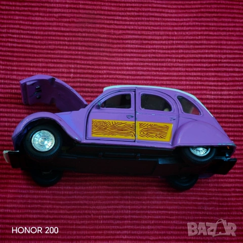 WELLY, лилав Ситроен 2 CV мащаб 1:36. , снимка 3 - Колекции - 53943746