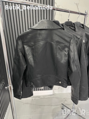 Ново черно кожено яке , снимка 2 - Якета - 51561807