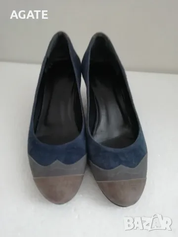 Елегантни дамски обувки трицветен велур,36 размер, снимка 3 - Дамски елегантни обувки - 48464108