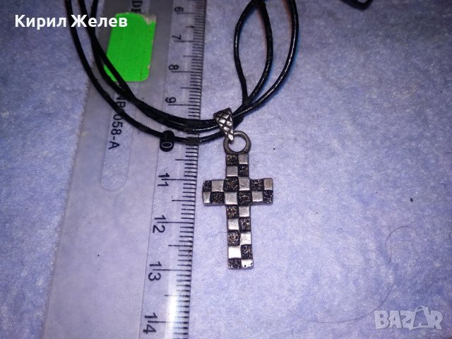 МОДНО СРЕБЪРНО КОЛИЕ с АРТ КРЪСТЧЕ ЛАКИРАНО СРЕБРО 925 ПРОБА 34506, снимка 10 - Колиета, медальони, синджири - 39547612