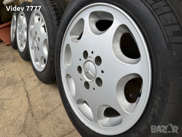 Оригинални алуминиеви джанти за Mercedes 15” 5x112 / W210 / E-Class / Мерцедес, снимка 5 - Гуми и джанти - 50963766